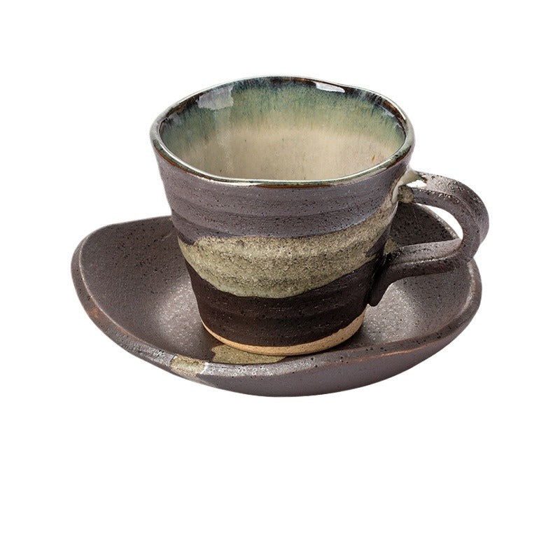 Hand-Made Japanese Crude Pottery Coffee Set