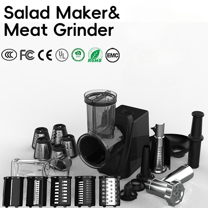 All-in-1 Stainless-Steel Vegetable Slicer/Meat Grinder