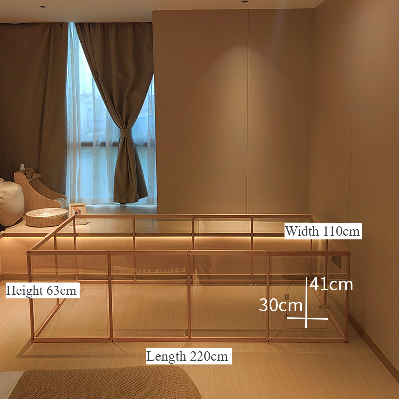 Transparent Acrylic Pet Home with Wooden Frame