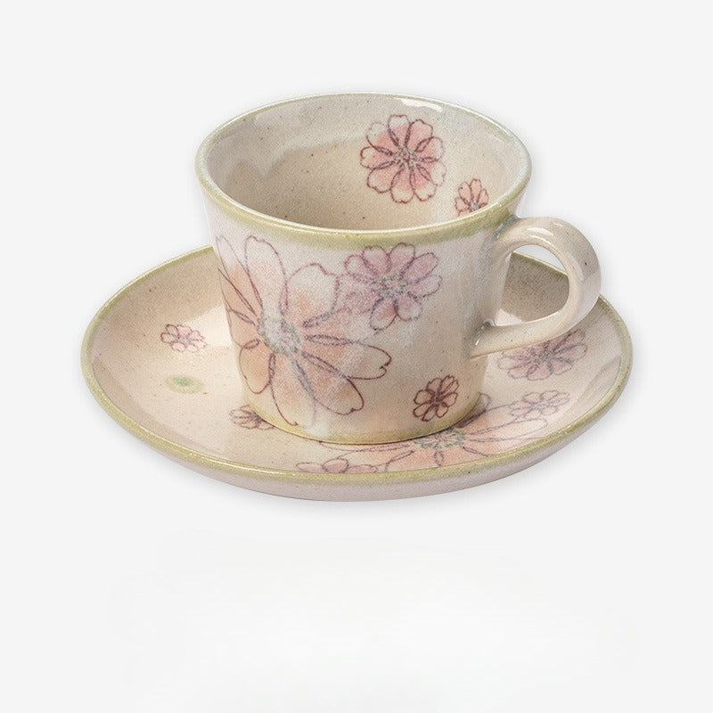 Hand-Made Japanese Crude Pottery Coffee Set