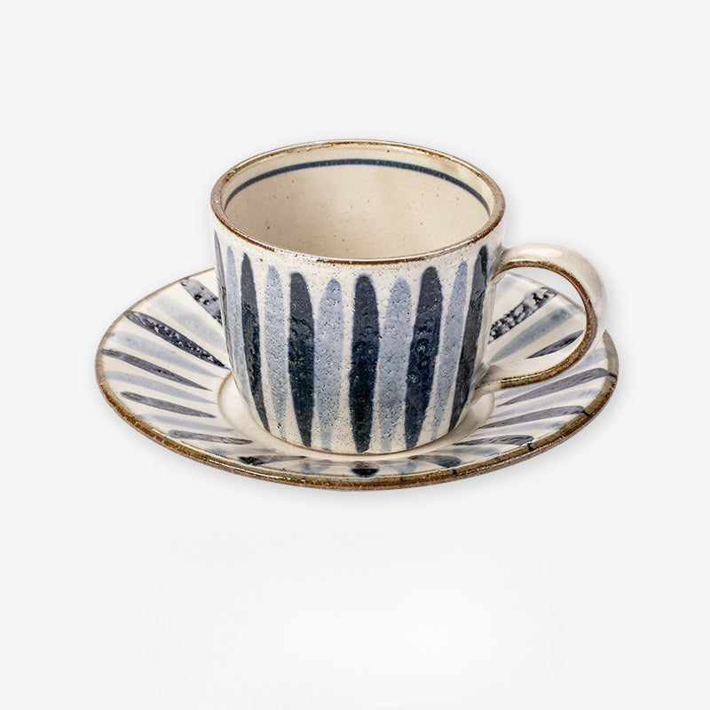 Hand-Made Japanese Crude Pottery Coffee Set