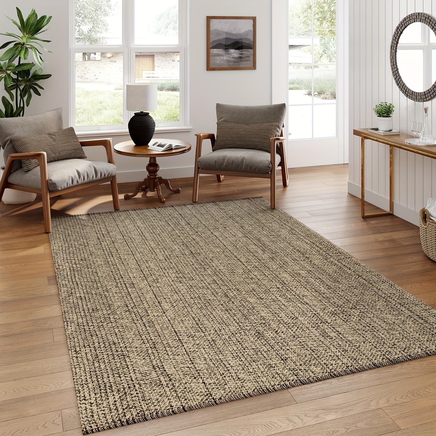Large Washable Cotton Woven Mat