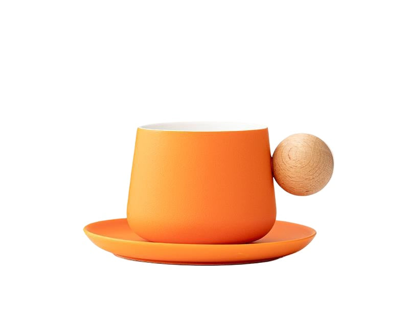 Pure color coffee cup & saucer set