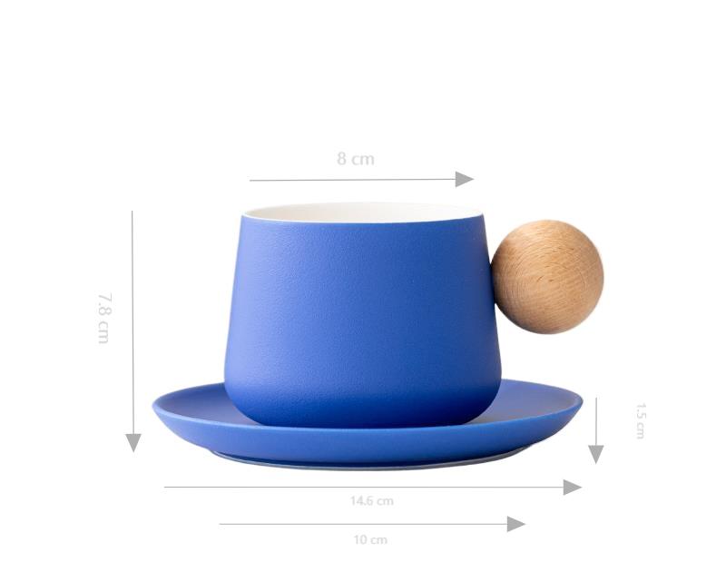 Pure color coffee cup & saucer set