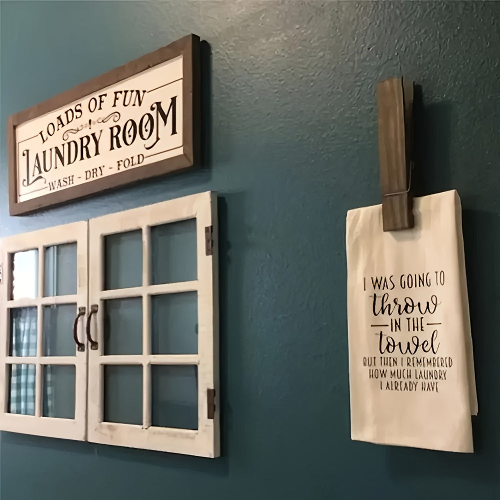 Set Of 3, Rustic Wooden Hooked Towel Rack - Wall Mounted