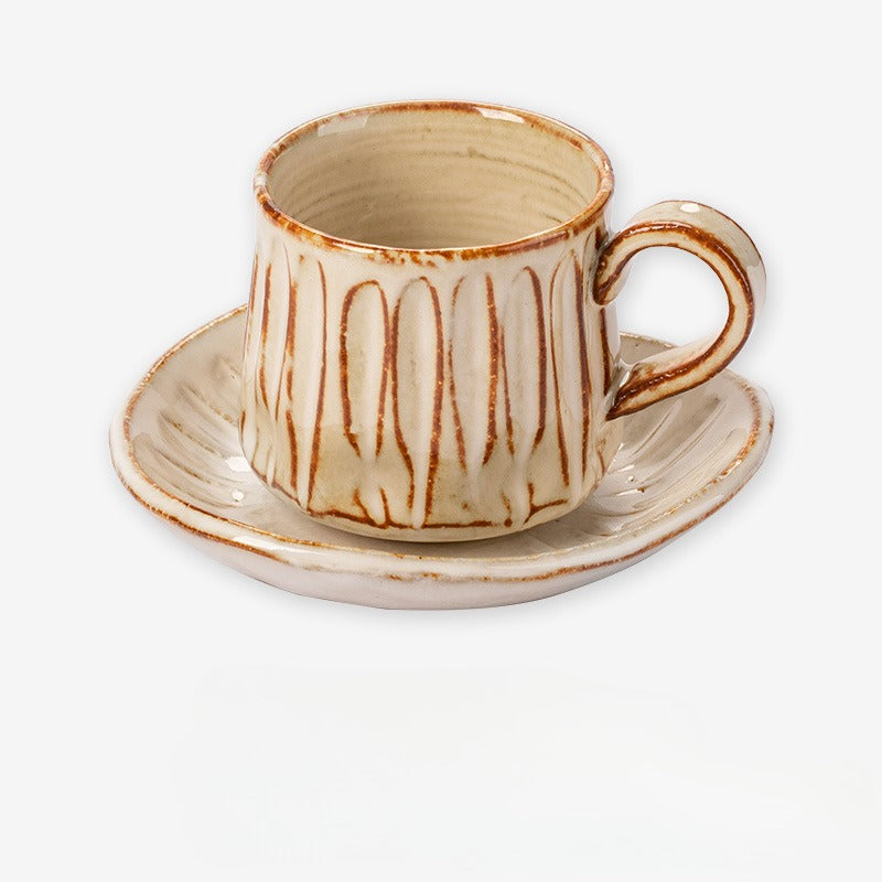 Hand-Made Japanese Crude Pottery Coffee Set