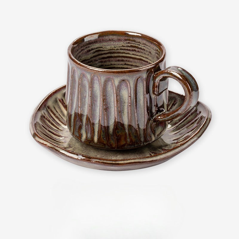 Hand-Made Japanese Crude Pottery Coffee Set