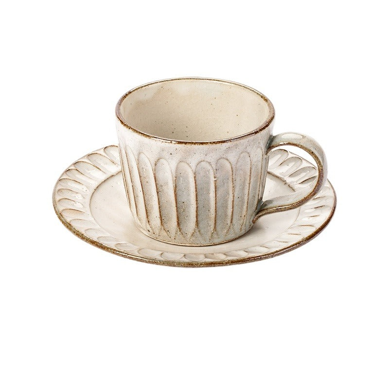 Hand-Made Japanese Crude Pottery Coffee Set