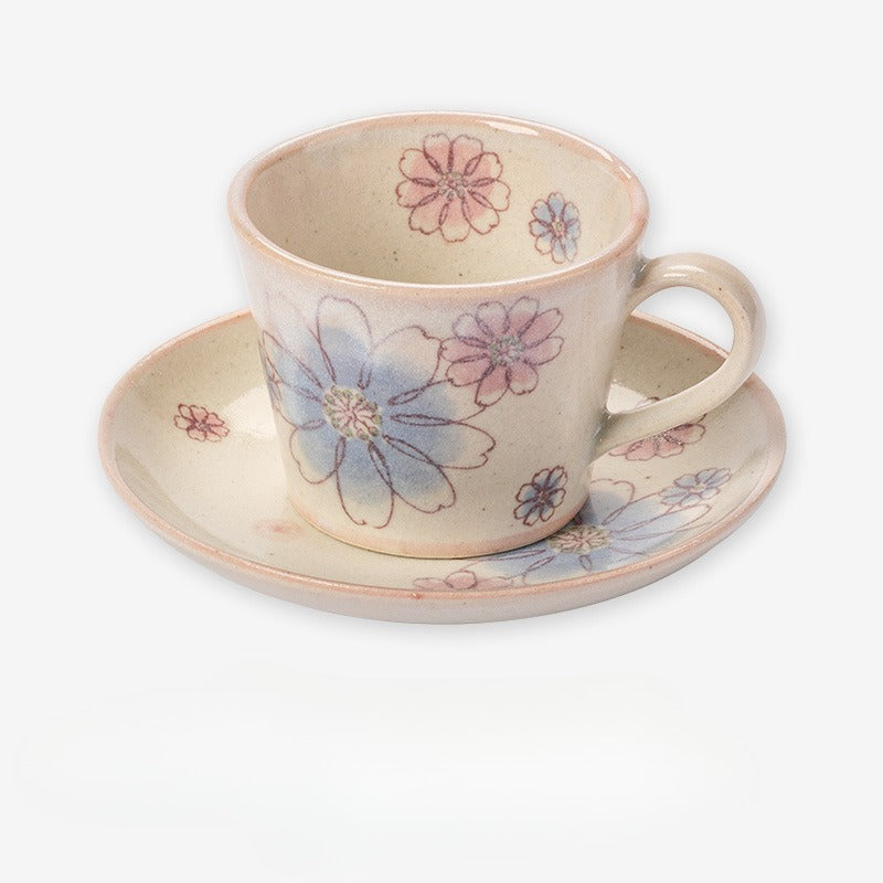 Hand-Made Japanese Crude Pottery Coffee Set