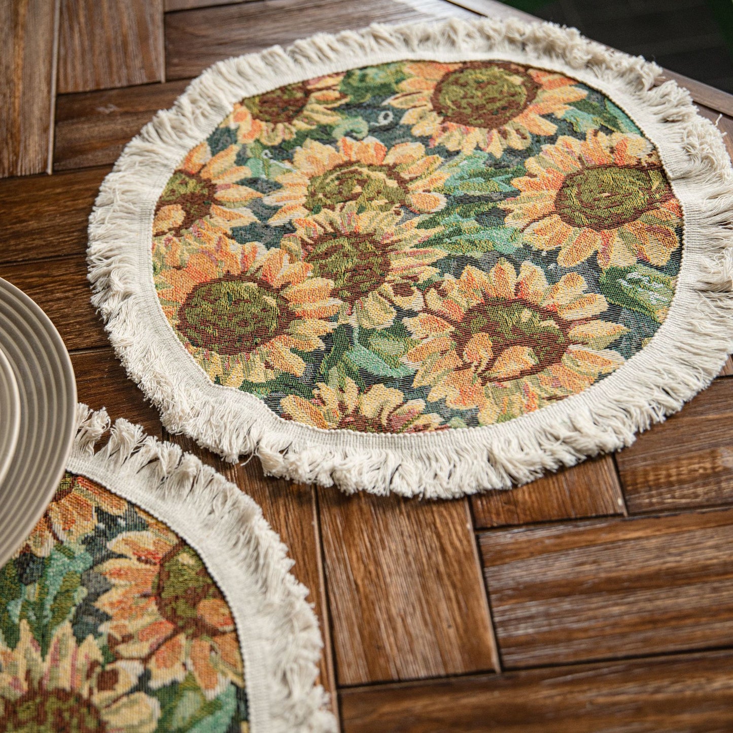 Sunflower Tassel Dining Set