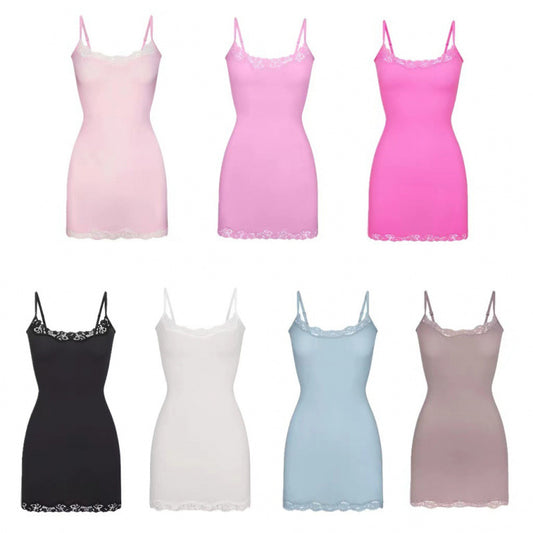 Lace Bodycon Mini Slip Dress