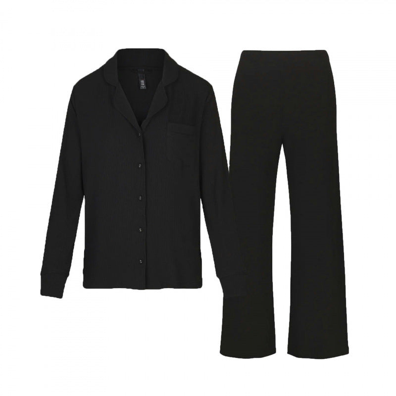 Long-Sleeve & Long-Pant Pure Cotton Loungewear Set