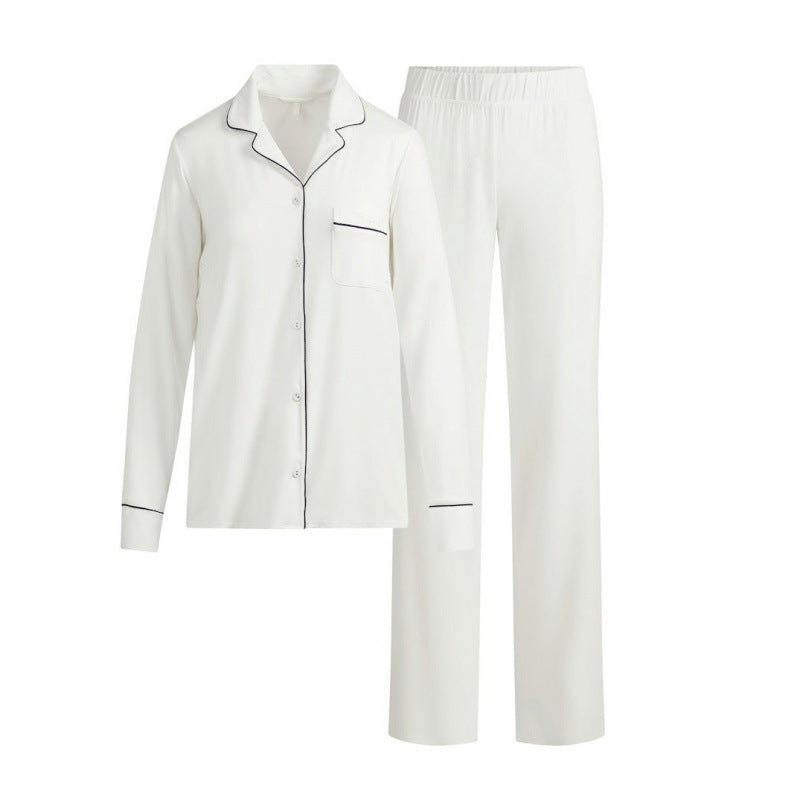 Long-Sleeve & Long-Pant Pure Cotton Loungewear Set
