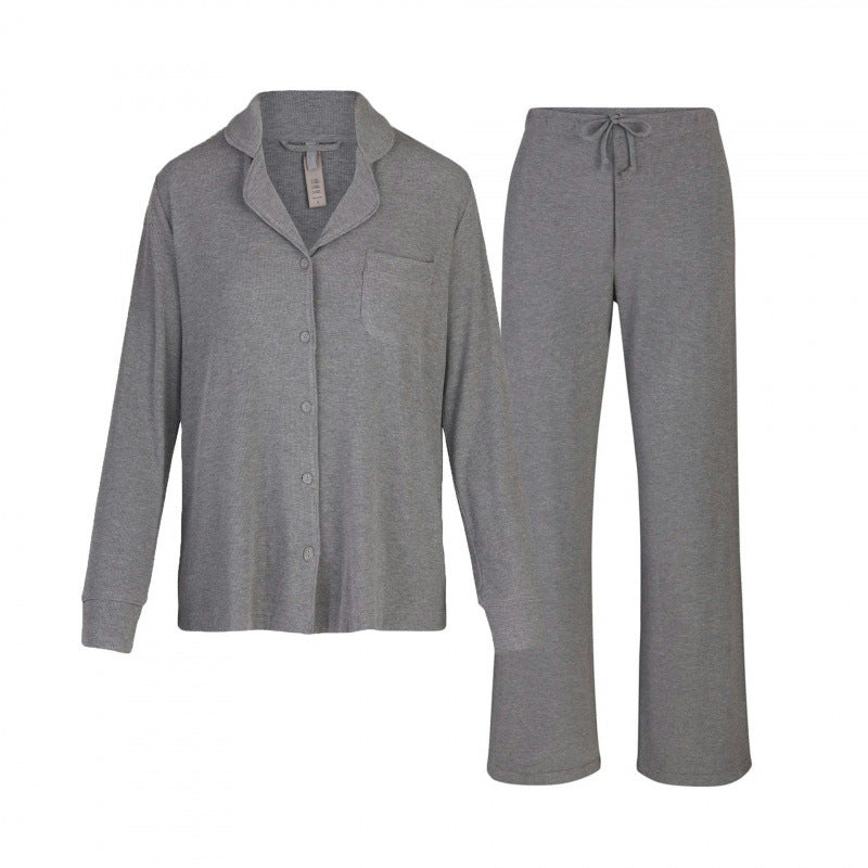 Long-Sleeve & Long-Pant Pure Cotton Loungewear Set