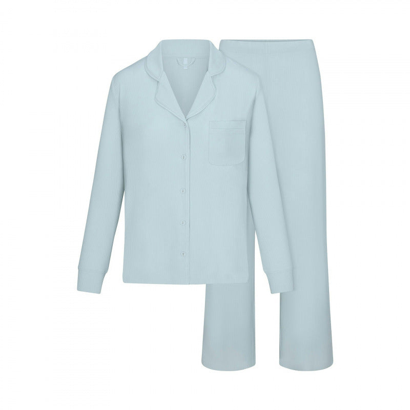 Long-Sleeve & Long-Pant Pure Cotton Loungewear Set