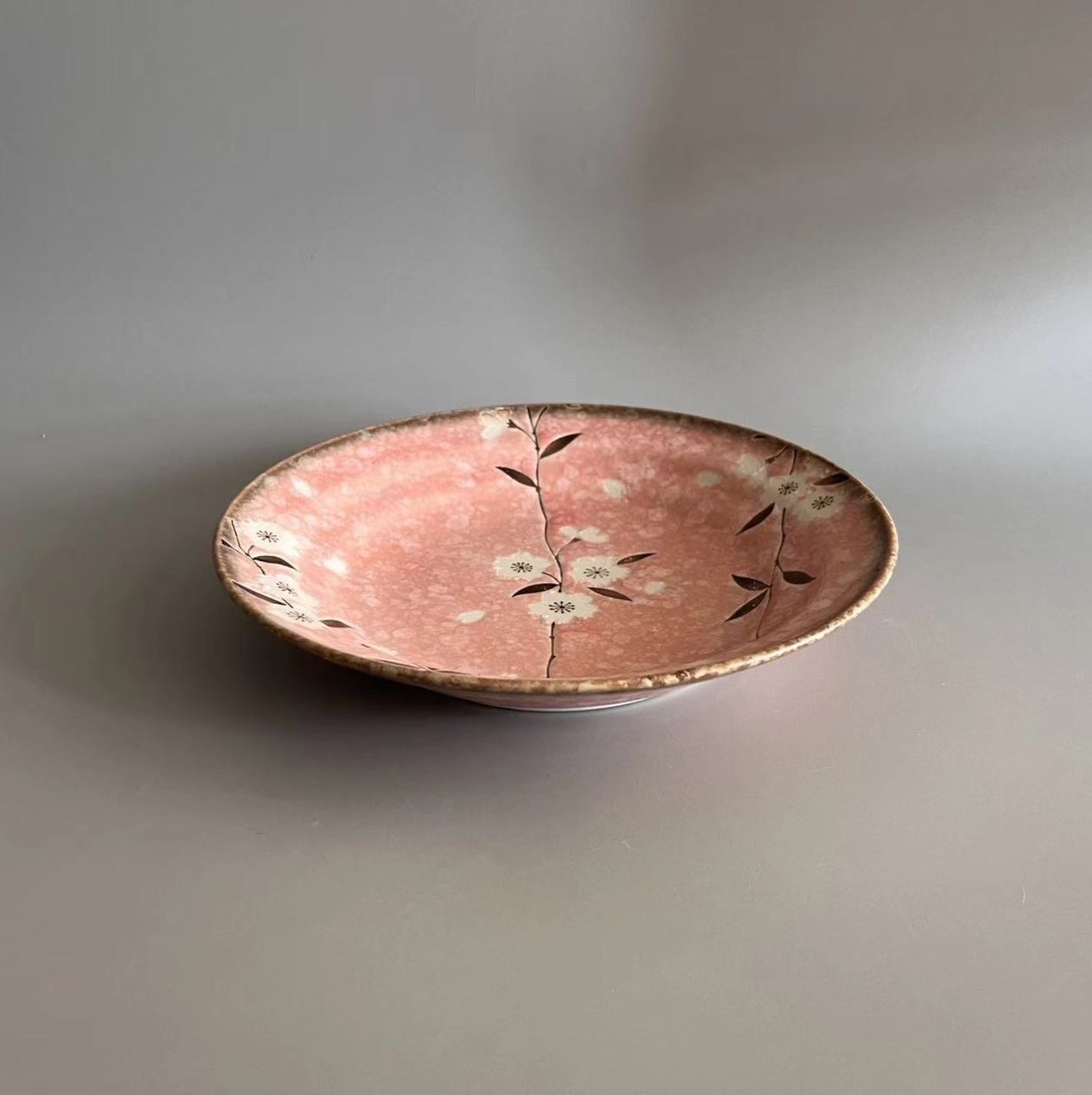 Japanese Handmade Ceramic Underglaze Plate Collection