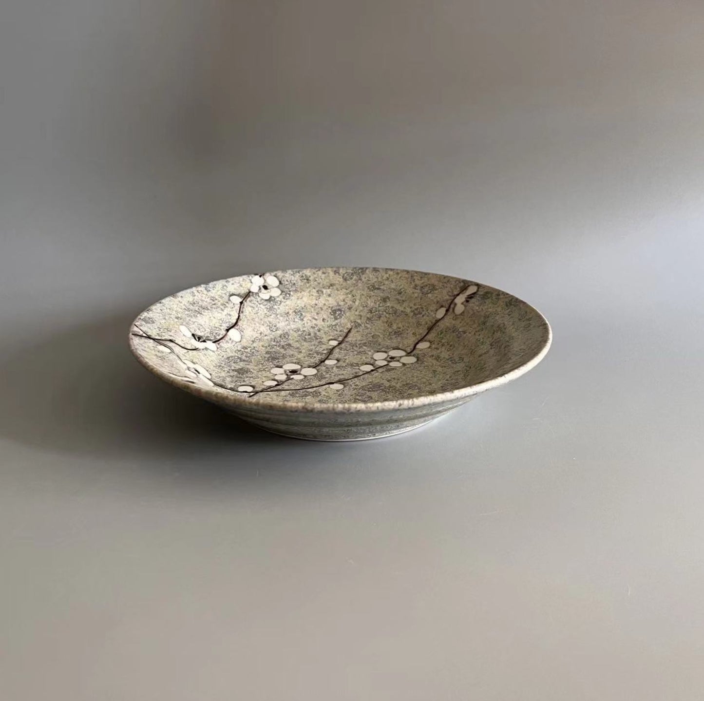Japanese Handmade Ceramic Underglaze Plate Collection