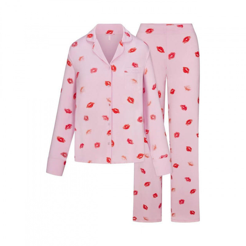 Long-Sleeve & Long-Pant Pure Cotton Loungewear Set