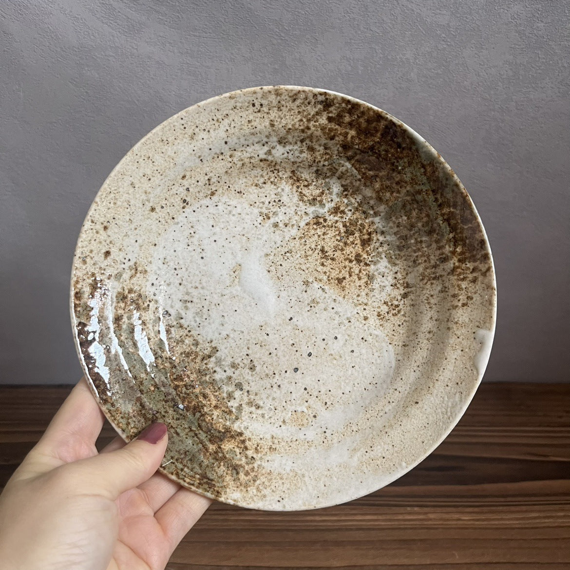 Japanese Handmade Ceramic Underglaze Plate Collection