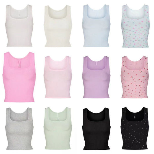 Solid Slim-Fit Active Crop Top