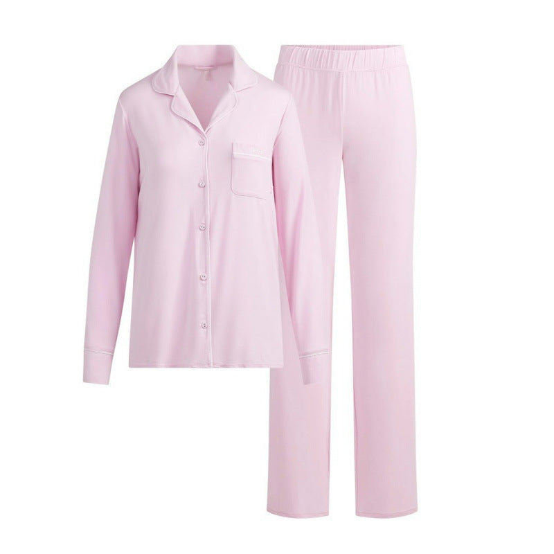 Long-Sleeve & Long-Pant Pure Cotton Loungewear Set